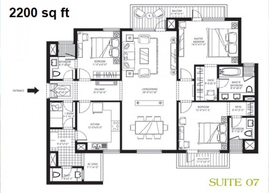  3 BHK for rent in Emaar Palm Drive Sector-66,Gurgaon