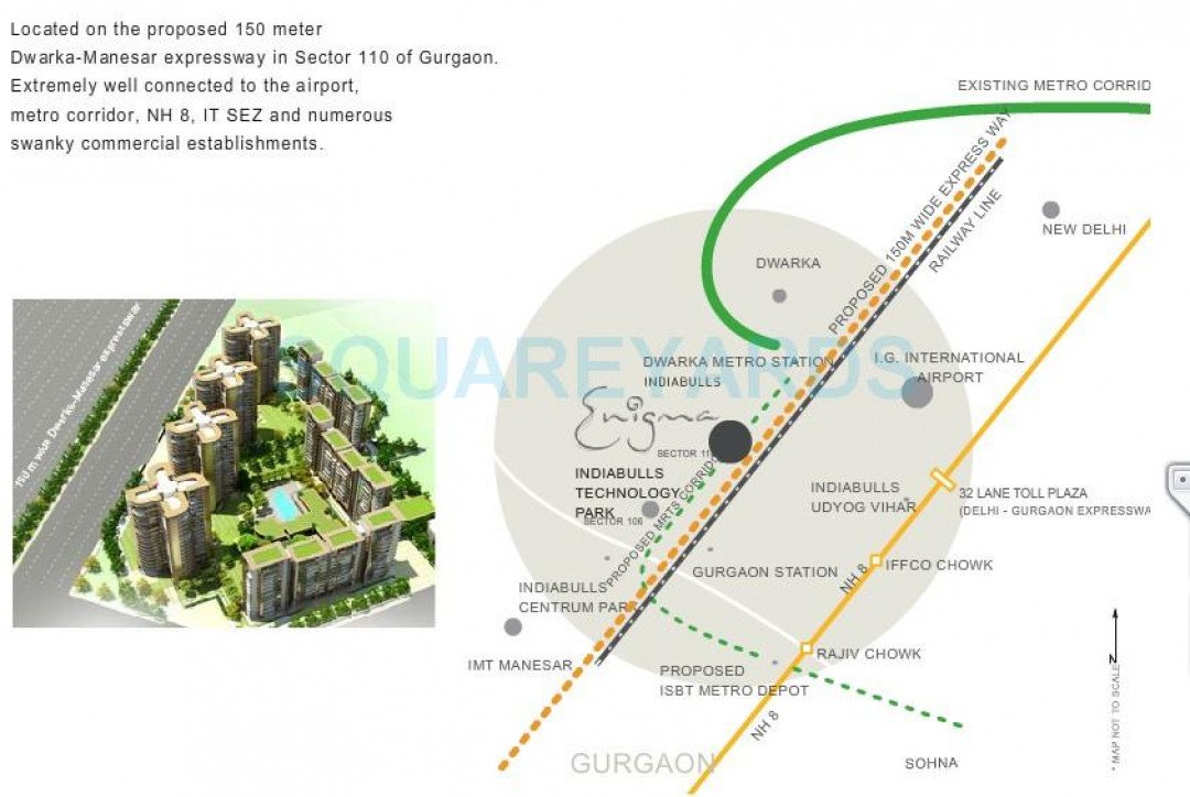  4 BHK for sale in Indiabulls Enigma Sector-110,Gurgaon