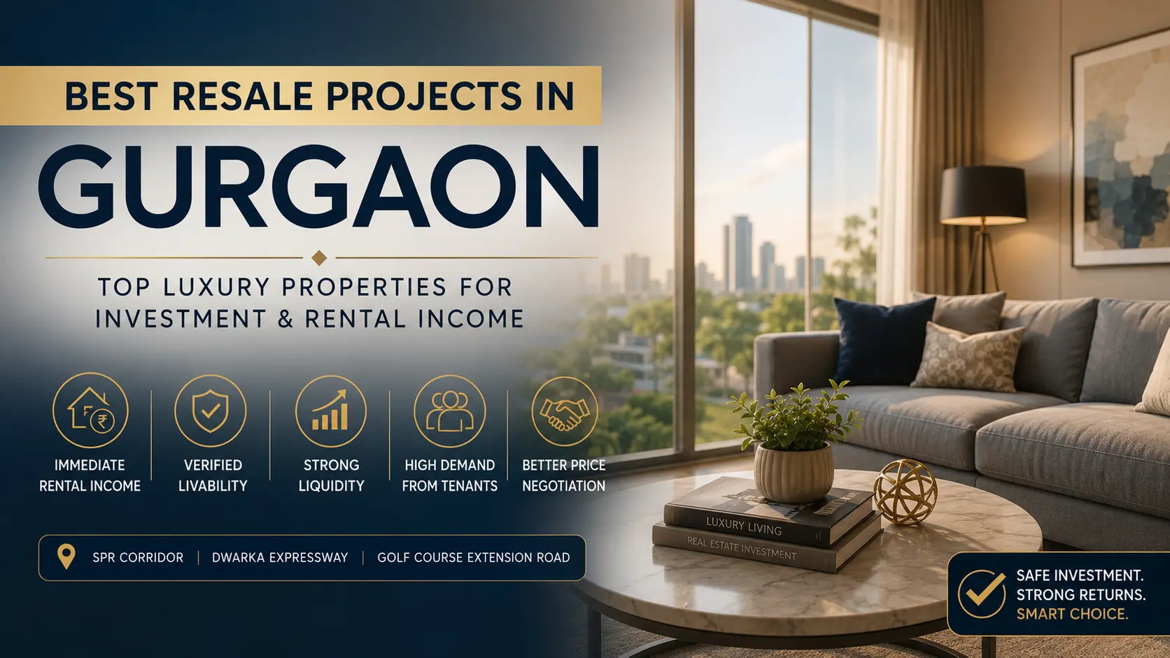 Best Resale Projects in Gurgaon for Investment, Rental Income & High ROI