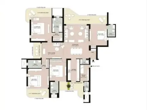 4S The Aurrum 4 BHK floor plan, 3,562 sq ft