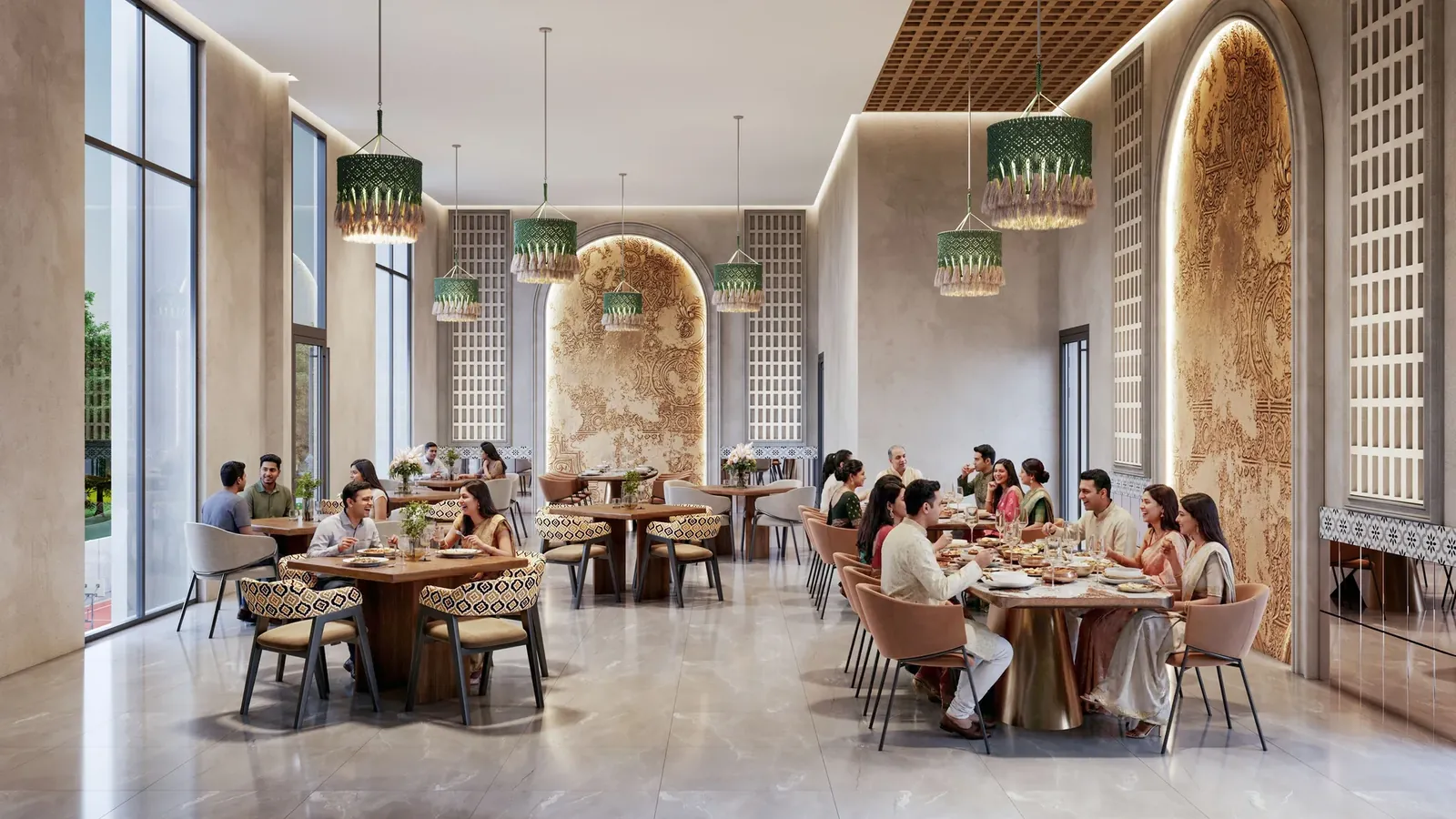 Advik by ROF residents' common dining room, artist's impression