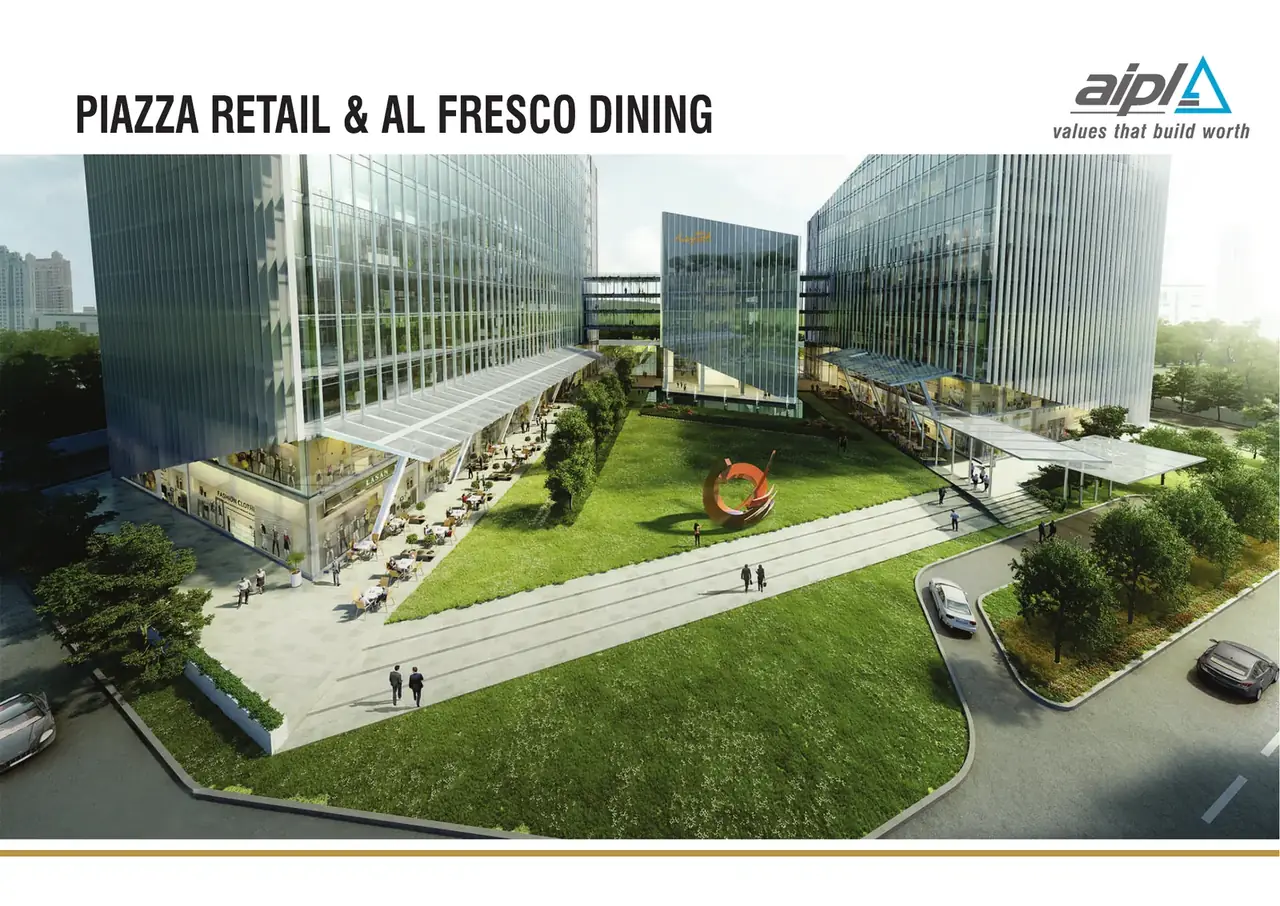 AIPL Autograph central lawn plaza between the towers, artist's impression