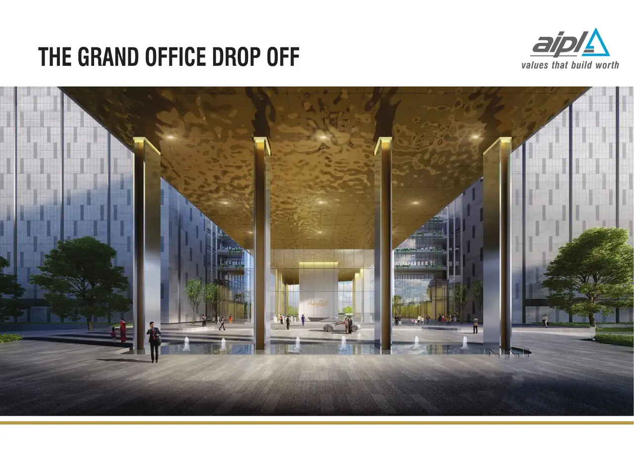 AIPL Autograph grand office drop-off under the sculpted canopy, artist's impression