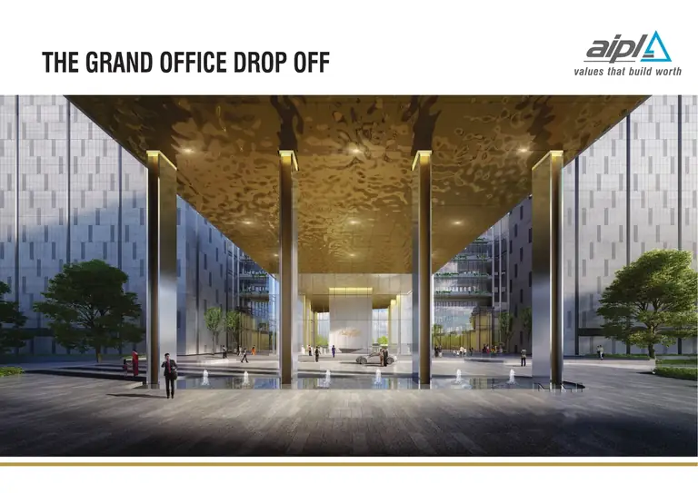 AIPL Autograph grand office drop-off under the sculpted canopy, artist's impression