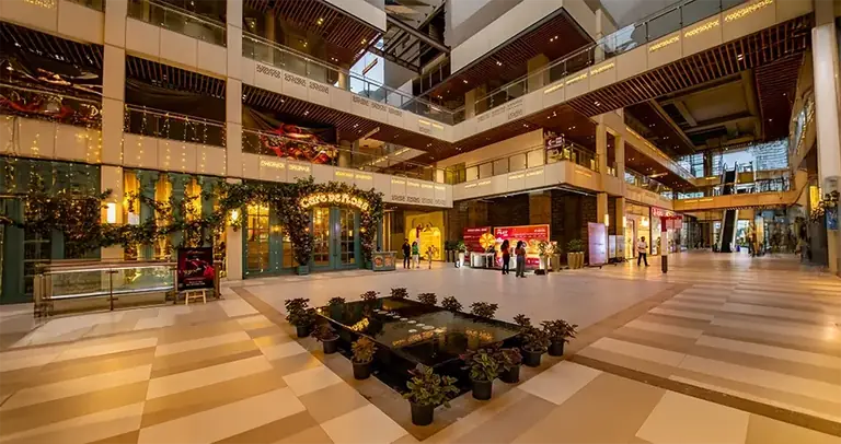 AIPL Joy Central food court on the second floor