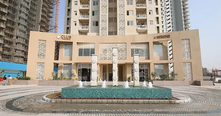 AIPL Zen Residences actual photo of the clubhouse entrance and fountain