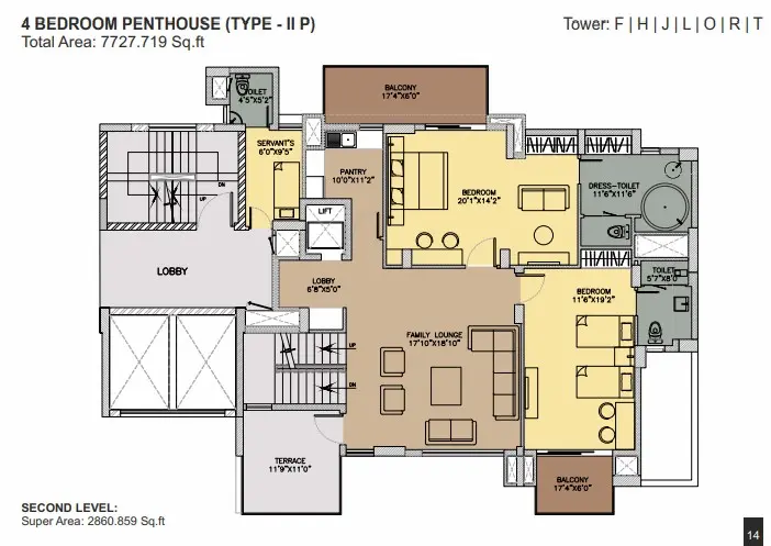 Ambience Creacions penthouse plan 1
