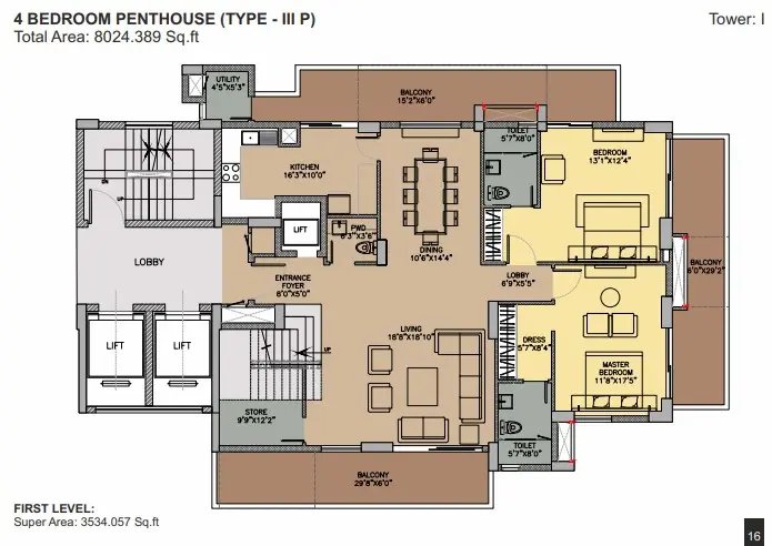 Ambience Creacions penthouse plan 1