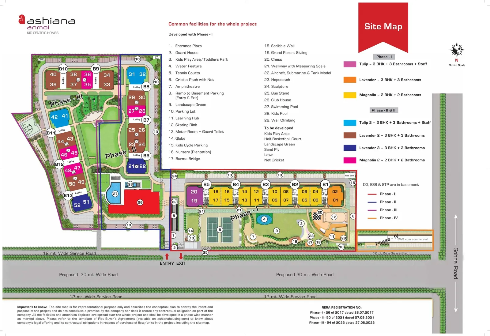 Ashiana Anmol site plan from the builder