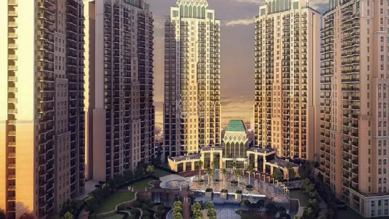 ATS Tourmaline towers around the central court at sunset, artist's impression