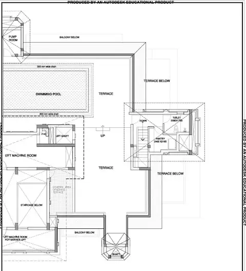 ATS Triumph 4 BHK penthouse upper floor plan, part of the 4,781 sq ft home
