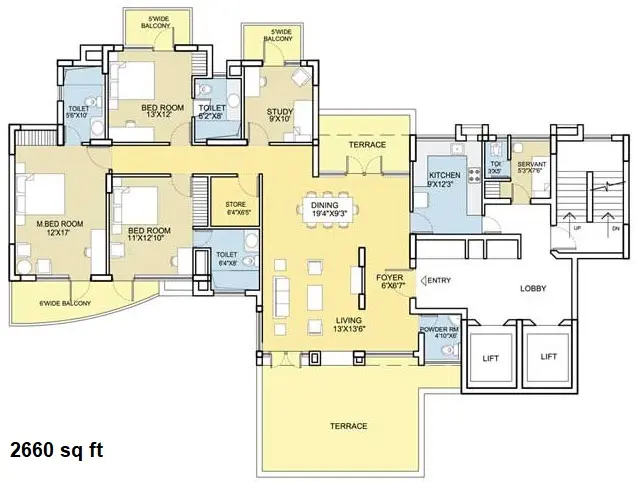 Bestech Park View City 1 penthouse plan 3