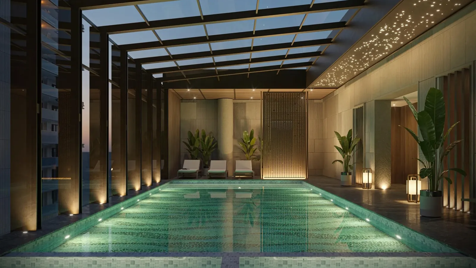 BPTP Downtown 66 heated indoor swimming pool