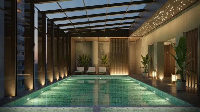 BPTP Downtown 66 heated indoor swimming pool