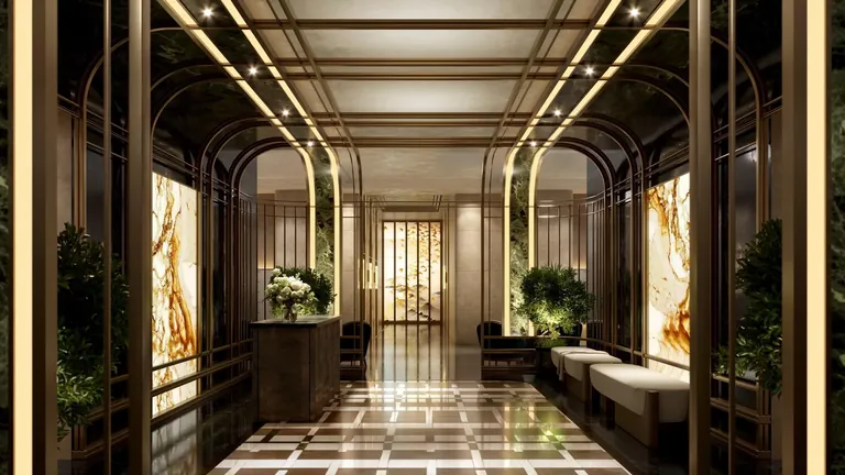BPTP Downtown 66 marble tower lobby