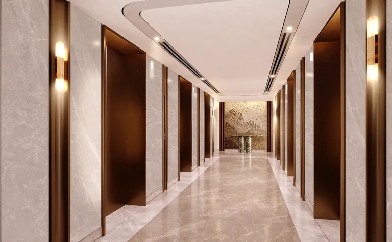 BPTP Gaia Residences at Amstoria lift lobby, artist's impression