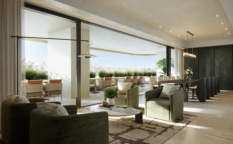BPTP Gaia Residences at Amstoria sky garden co-working lounge, artist's impression