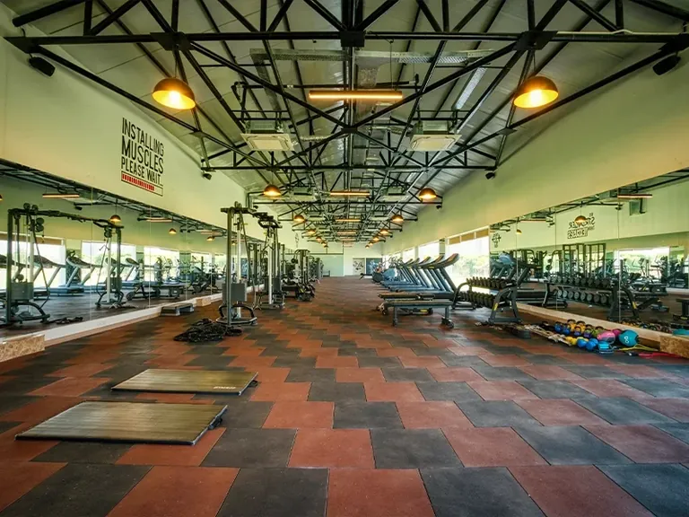 Central Park Aqua Front Towers large township gymnasium with machines and free weights