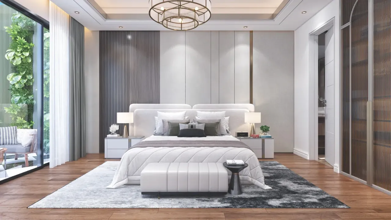 Central Park Delphine 1 bed residence bedroom, fully furnished, artist's impression