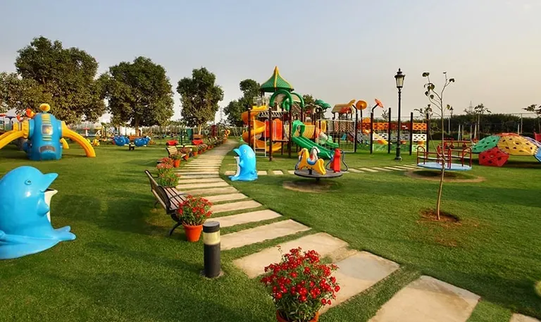 Central Park The Room kids play area on the township lawn