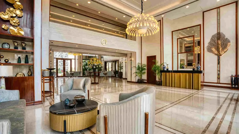 Central Park The Room lobby with lounge chairs