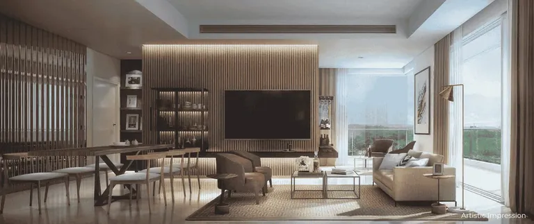 Conscient Hines Elevate living room, artist's impression
