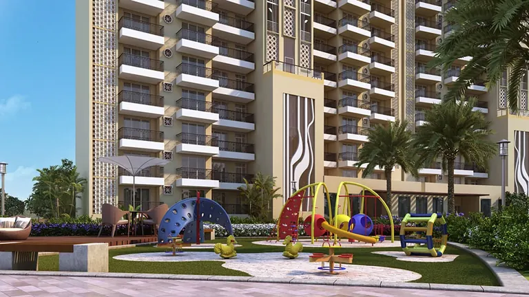 County The Center Court kids' play garden between the towers, artist's impression