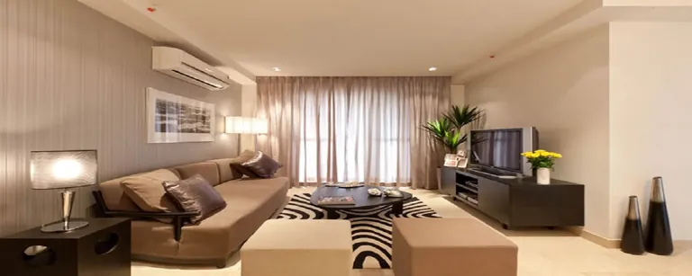 DLF Park Place sample apartment drawing room