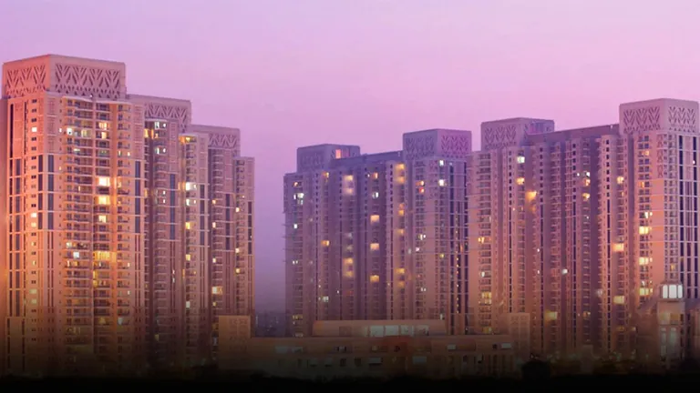 DLF Park Place towers at dusk