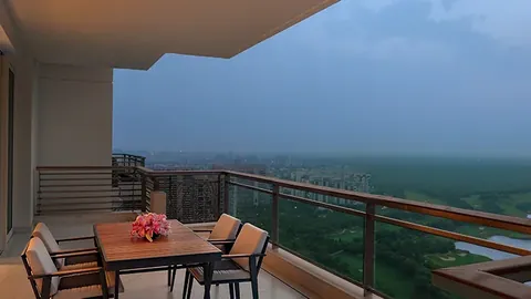 DLF The Magnolias balcony view over the golf course