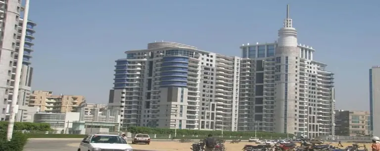 DLF The Pinnacle towers seen from the road