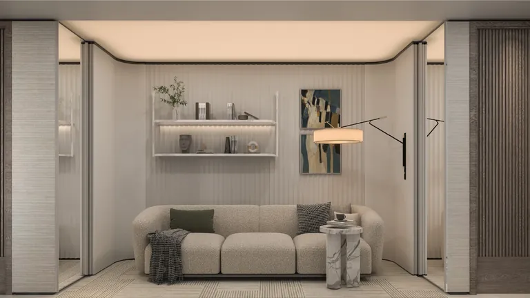 Elan The Emperor apartment lounge area, artist's impression