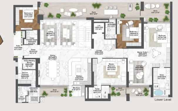 Elan The Emperor penthouse plan 3