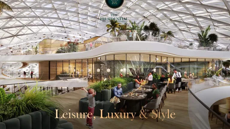 Elan The Presidential clubhouse restaurant inside the glass dome