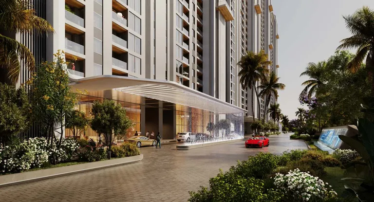 Elan The Presidential grand drop-off with water curtain, Sector 106, artist's impression