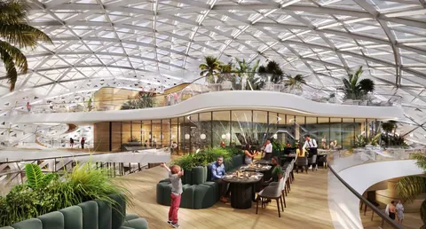 Elan The Presidential restaurant inside the clubhouse dome, artist's impression