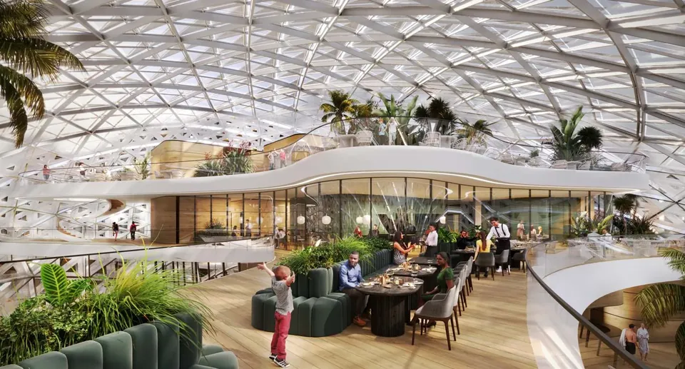 Elan The Presidential restaurant inside the clubhouse dome, artist's impression