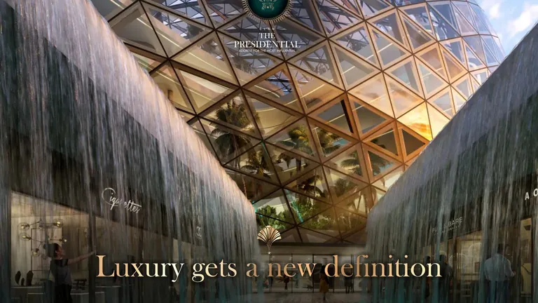 Elan The Presidential retail arcade with water walls