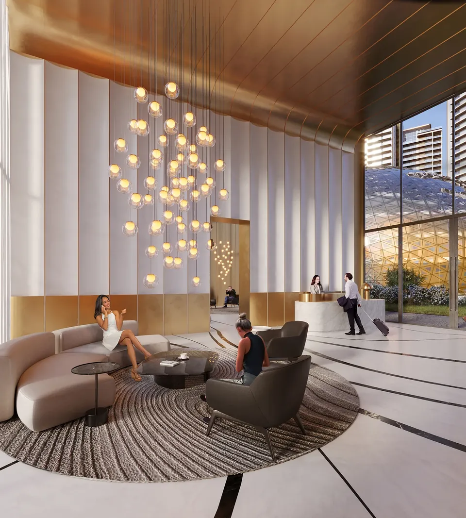 Elan The Presidential tower entrance lobby lounge, artist's impression