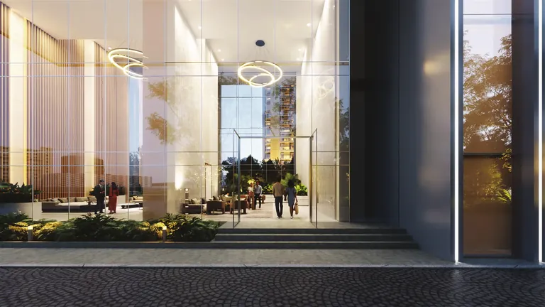 Elan The Statement triple-height entrance lobby