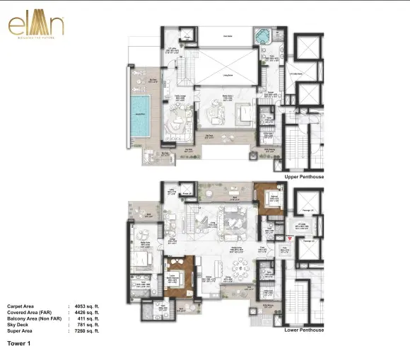 Elan the Statement penthouse plan 1