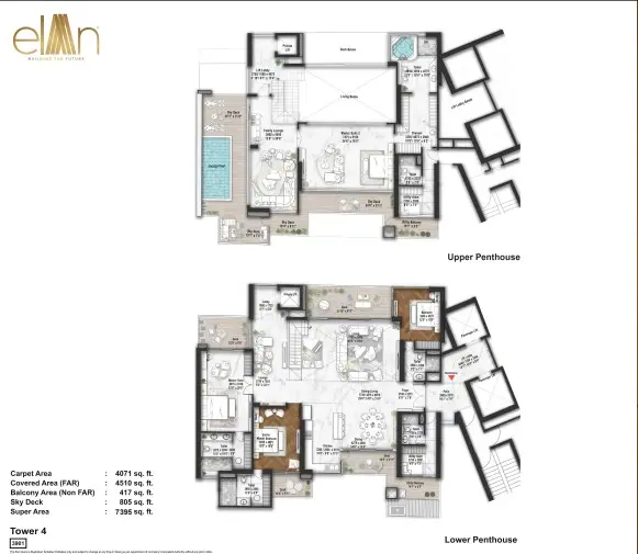 Elan the Statement penthouse plan 1