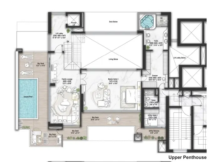 Elan the Statement penthouse plan 2