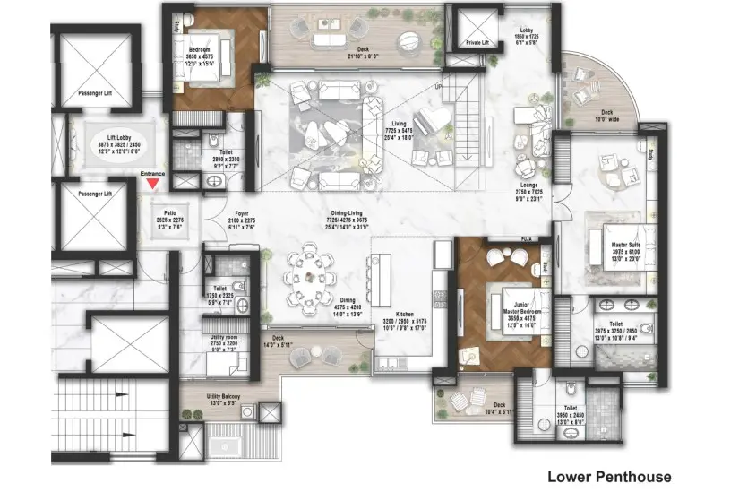 Elan the Statement penthouse plan 3