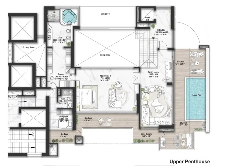 Elan the Statement penthouse plan 2