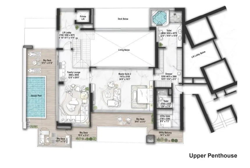 Elan the Statement penthouse plan 2