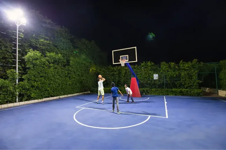 Eldeco Accolade floodlit basketball court