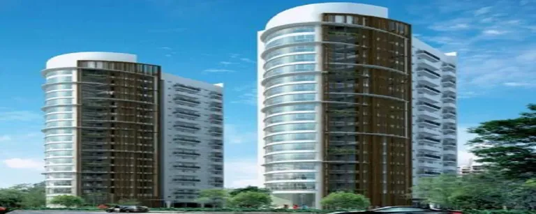 Emaar MGF The Palm Drive Sky Terraces curved glass towers, artist's impression