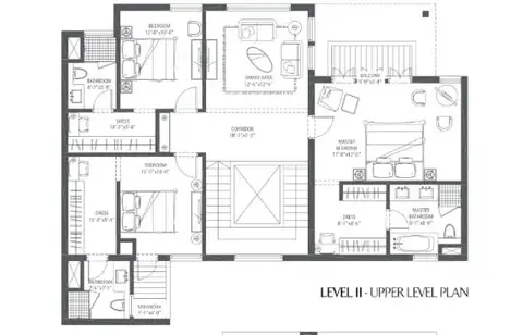 Emaar MGF The Palm Drive 4 BHK penthouse plan 2 of 4, 4,050 sq ft home