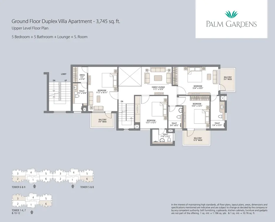 Emaar Palm Gardens penthouse plan 2